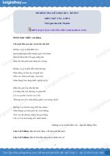 Đề thi giữa kì 2 Văn 8 - Đề số 9